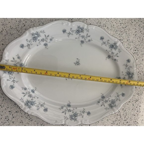 JOHANN HAVILAND BLUE GARLAND BAVARIA 13”SERVING PLATTER ~EXCELLENT CONDITION - Picture 6 of 12